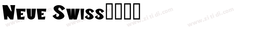 Neue Swiss字体转换